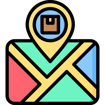 delivery location map pin icon clip art preview