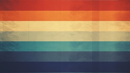 Fototapeta premium Classic retro background with colorful stripes and vintage grunge texture,cold and warm color tones 