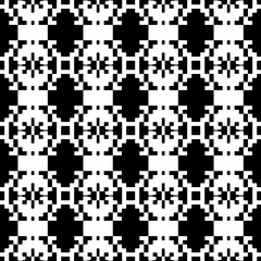 Wallpaper with Seamless repeating pattern.  Black and white pattern . Abstract background. Monochrome texture  for web page, textures, card, poster, fabric, textile.