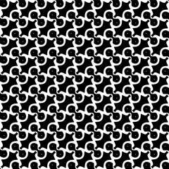 Wallpaper with Seamless repeating pattern.  Black and white pattern . Abstract background. Monochrome texture  for web page, textures, card, poster, fabric, textile.
