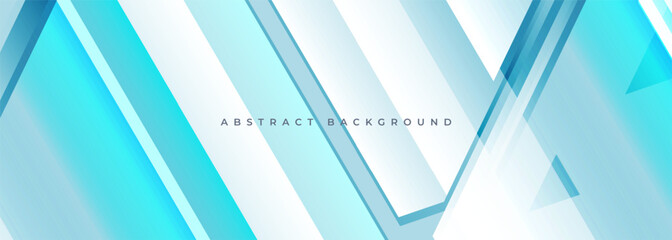 White and turquoise modern abstract background with geometric shapes. Blue vector illustration