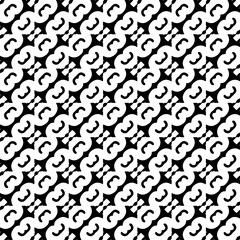 Wallpaper with Seamless repeating pattern.  Black and white pattern . Abstract background. Monochrome texture  for web page, textures, card, poster, fabric, textile.
