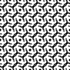 Wallpaper with Seamless repeating pattern.  Black and white pattern . Abstract background. Monochrome texture  for web page, textures, card, poster, fabric, textile.
