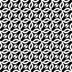 Wallpaper with Seamless repeating pattern.  Black and white pattern . Abstract background. Monochrome texture  for web page, textures, card, poster, fabric, textile.
