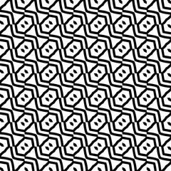 Wallpaper with Seamless repeating pattern.  Black and white pattern . Abstract background. Monochrome texture  for web page, textures, card, poster, fabric, textile.
