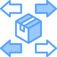 Obraz premium Delivery Blue Icon