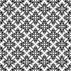 Wallpaper with Seamless repeating pattern.  Black and white pattern . Abstract background. Monochrome texture  for web page, textures, card, poster, fabric, textile.
