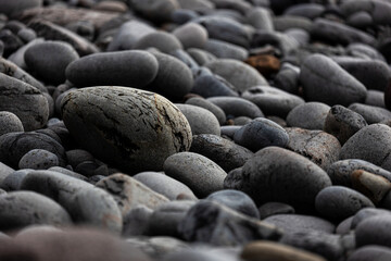 beautiful pebbles on a beach background