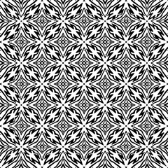 Wallpaper with Seamless repeating pattern.  Black and white pattern . Abstract background. Monochrome texture  for web page, textures, card, poster, fabric, textile.

