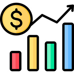 Revenue Outline Color Icon