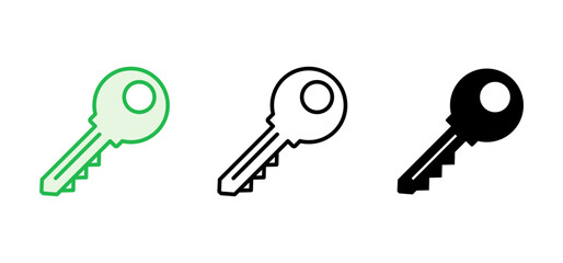Key icon set. Key vector icon. Key symbol
