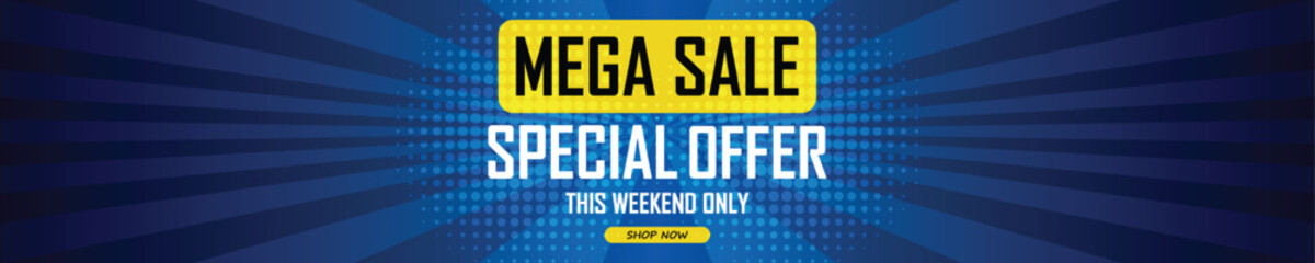 Sale banner template design . Super Sale, end of season special offer banner. vector illustration.