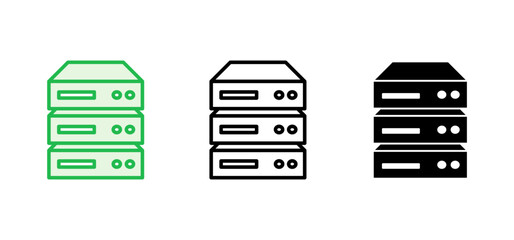 Database icon set. database vector icon