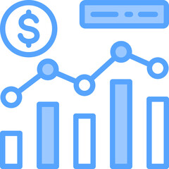 Business Analytics Blue Icon