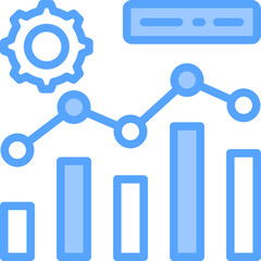 Business Analytics Blue Icon