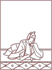 カラーシャドウ百人一首　源宗于朝臣