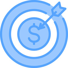 Fototapeta premium Target Blue Icon