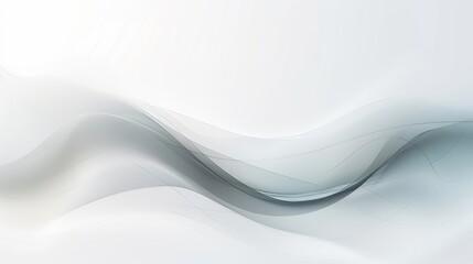 Abstract White Background with Wavy Lines
