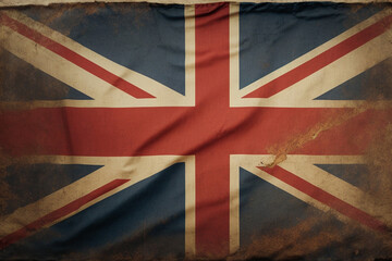 Old grunge England flag - obrazy, fototapety, plakaty