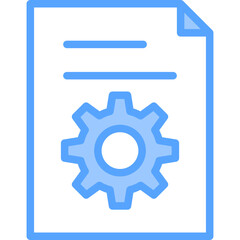 File Management Blue Icon