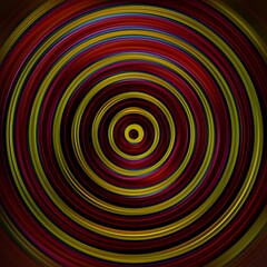 Circle glow. Striped lines patterns. Digitally generated image composed of extruded color textures and suitable for business, social media, web or tecnology. Abstract backdrop illustration. NOT AI
