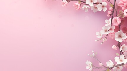 Pink and White Flowers on a Vibrant Pink Background