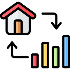 Analytics Outline Color Icon