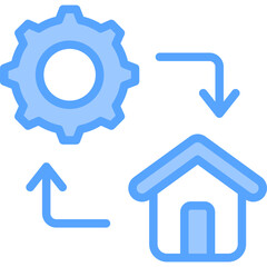 Property Management Blue Icon
