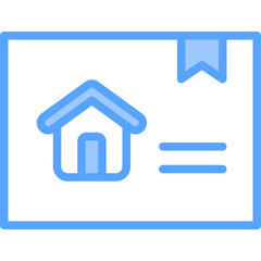 Certificate Blue Icon