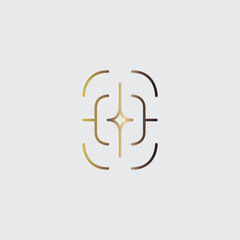 abstract gold luxury logo design