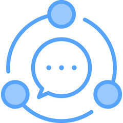 Social Media Blue Icon