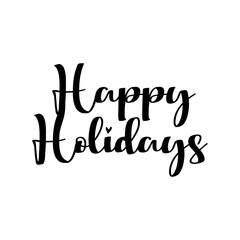 Happy Holidays. Vector Design on White Background