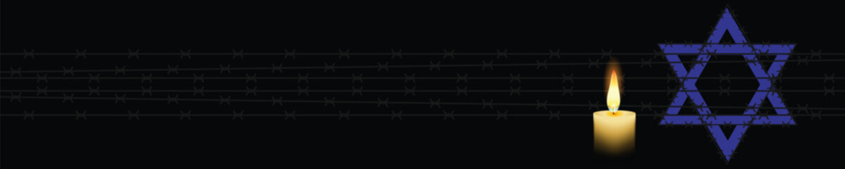 International Holocaust Remembrance Day vector. Star of David . January 27. Important day