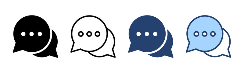 Chat icon vector. speech bubble sign and symbol. comment icon. message