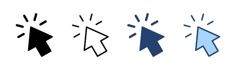 Click icon vector. pointer arrow sign and symbol. cursor icon