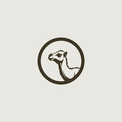 ラクダをシンボリックに用いたロゴのベクター画像