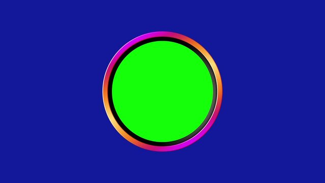 Animated Instagram circle avatar. Isolated on green screen. 4K. Suitable for photo profile, social media branding, personal logo. 