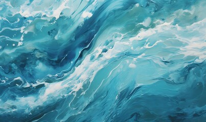 rough tsunami oil painting,Generative AI