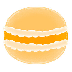 Yellow Macaron Cartoon illustration French Dessert Cute Dessert