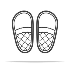 Warm slippers icon transparent vector isolated