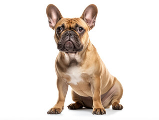 Fototapeta premium French Bulldog Studio Shot on Clear Isolated Background, Generative AI