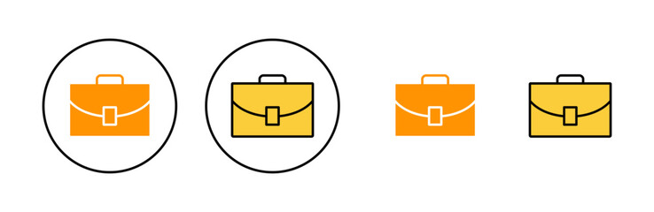 Briefcase icon set for web and mobile app. suitcase sign and symbol. luggage symbol.