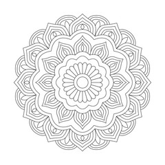 Zen Lotus Blossom coloring book page