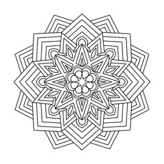 Harmony in Motion Mandala coloring book page