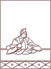 カラーシャドウ百人一首　権中納言定家