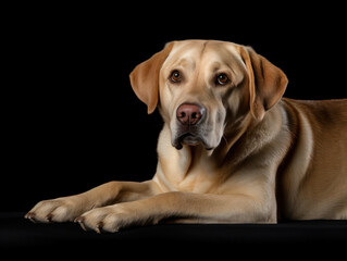 Obraz premium Labrador Retriever Dog Studio Shot on Clear Isolated Background, Generative AI