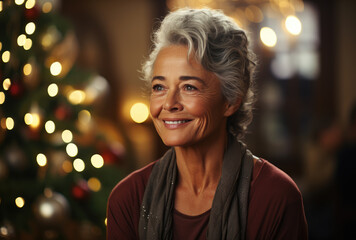 Portrait of cheerful senior woman