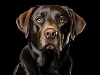 Labrador Retriever Dog Studio Shot on Clear Isolated Background, Generative AI