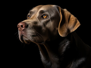 Labrador Retriever Dog Studio Shot on Clear Isolated Background, Generative AI