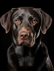 Labrador Retriever Dog Studio Shot on Clear Isolated Background, Generative AI